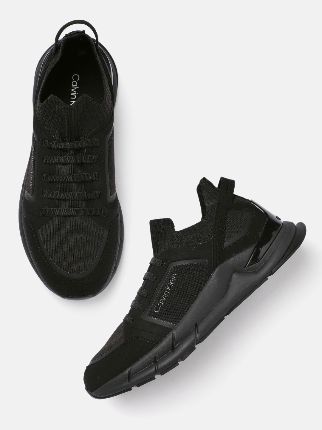 

Calvin Klein Men Black Solid Slip-On Sneakers