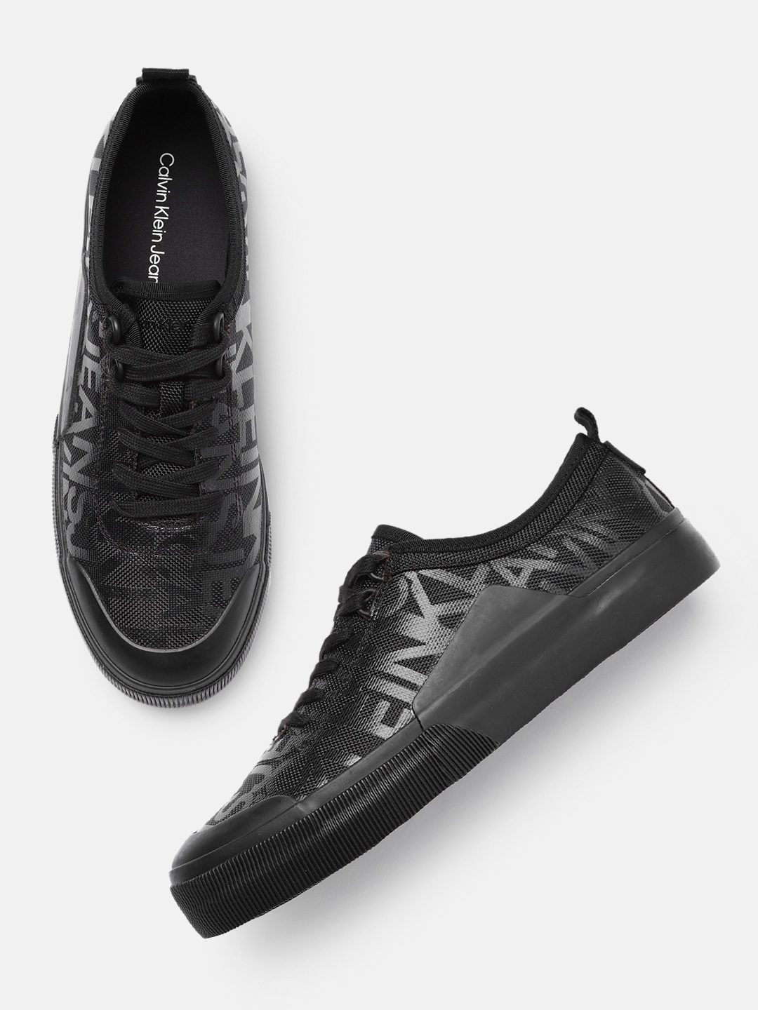 

Calvin Klein Men Black SKATER VULC NY AOP Printed Sneakers