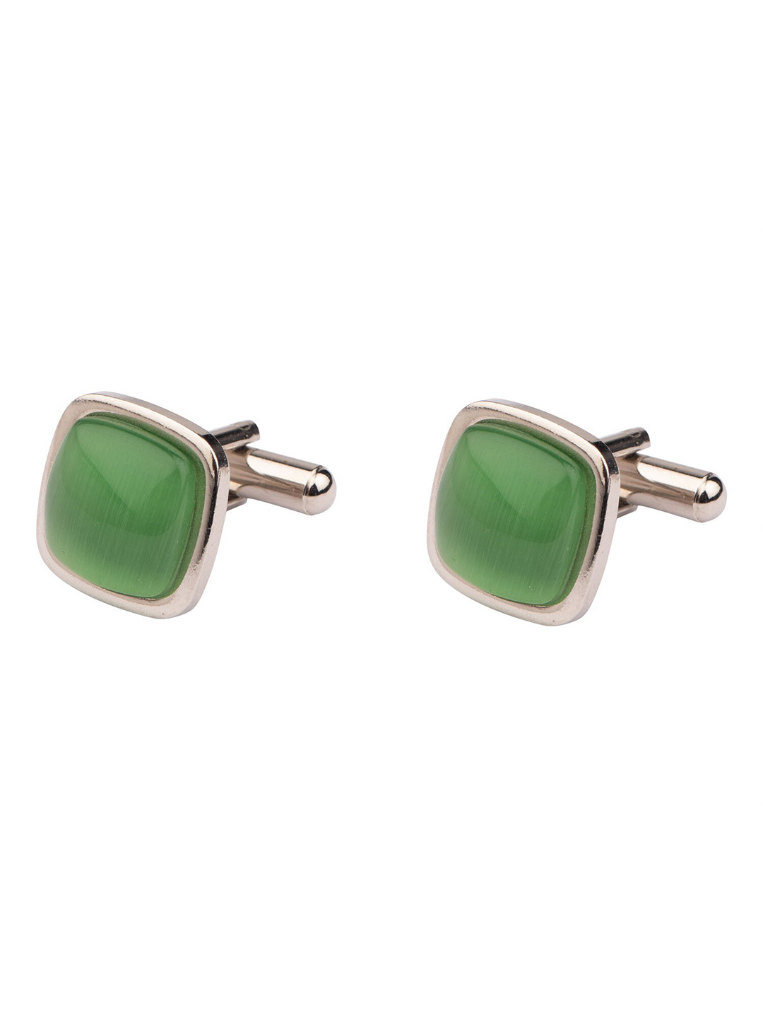 

The Tie Hub Green & Gold-Toned Cufflink