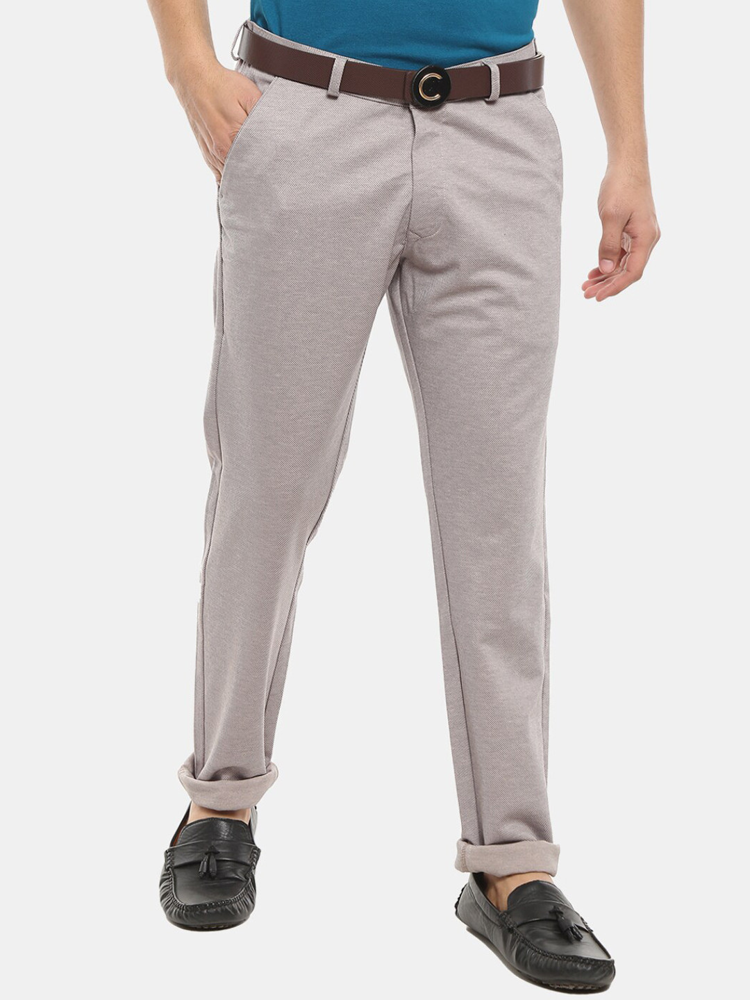 

V-Mart Men Grey Easy Wash Chinos Trousers