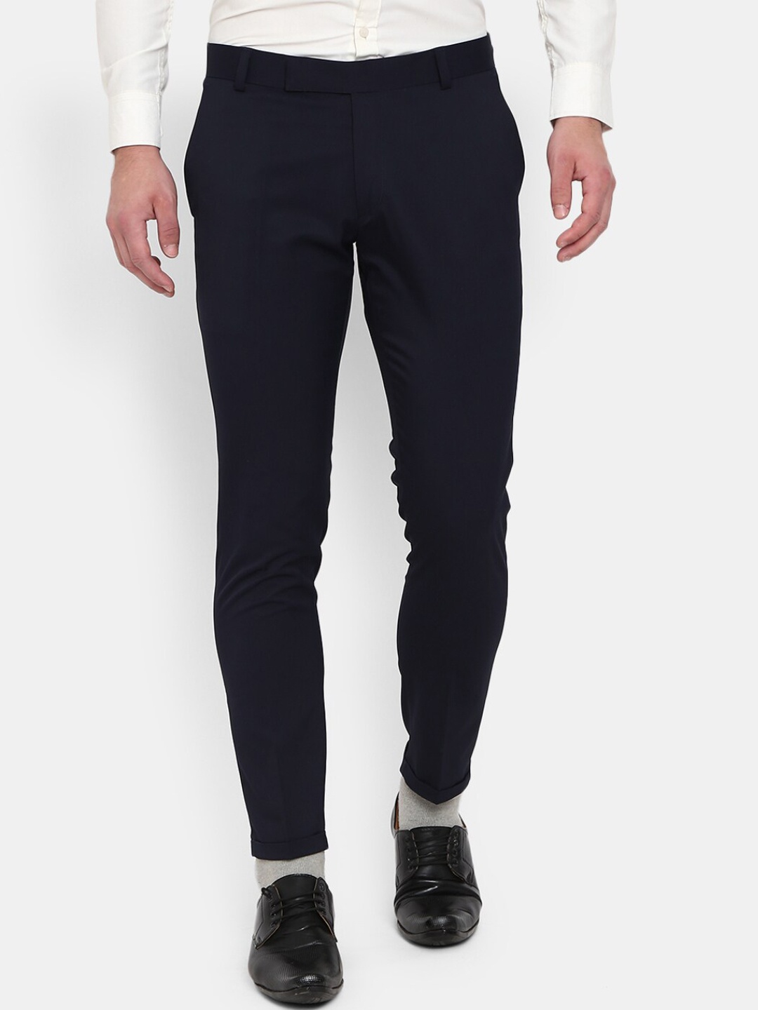 

V-Mart Men Navy Blue Easy Wash Trousers