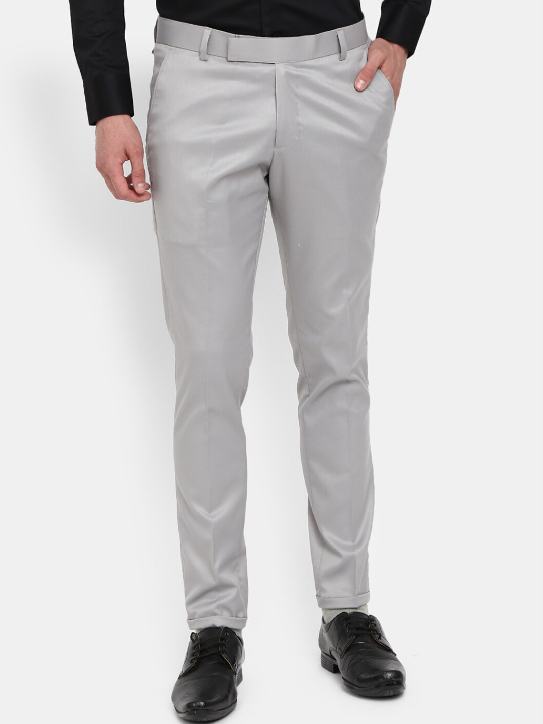 

V-Mart Men Grey Easy Wash Trousers