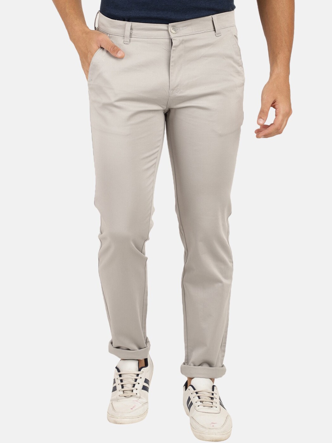 

V-Mart Men Grey Easy Wash Trousers