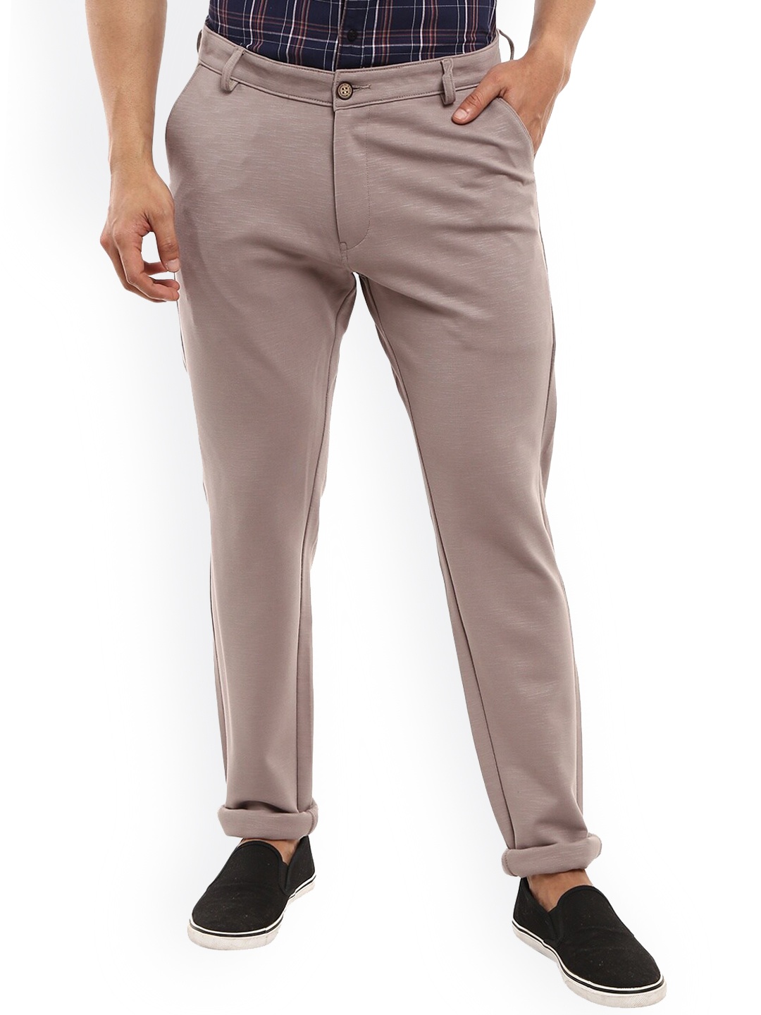 

V-Mart Men Brown Easy Wash Trousers