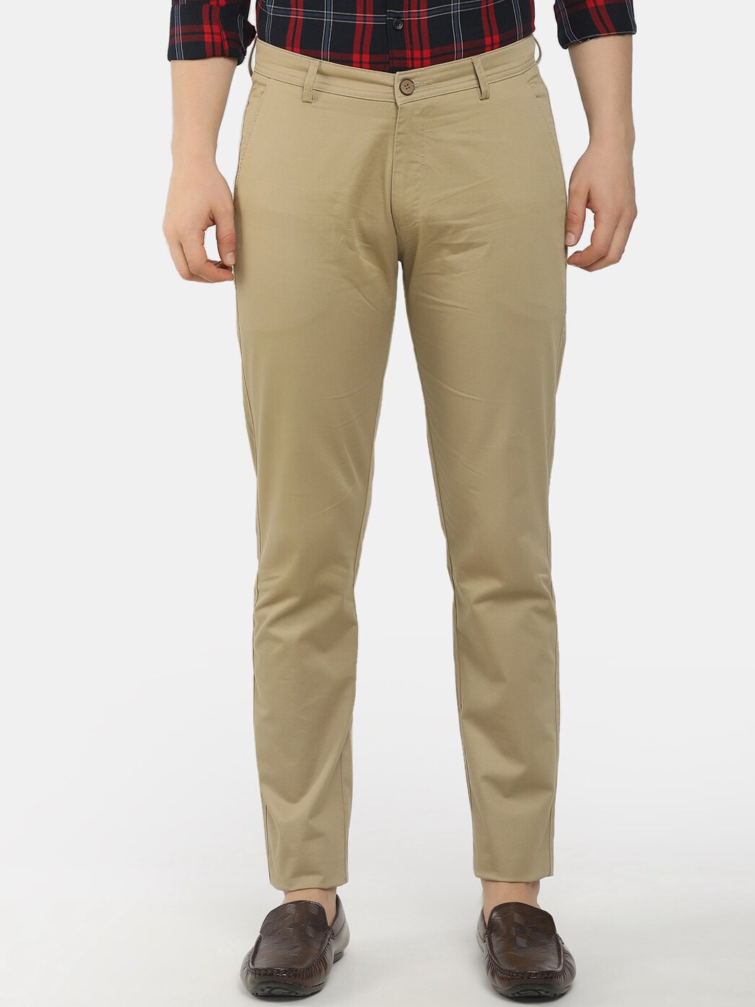 

V-Mart Men Khaki Easy Wash Trousers