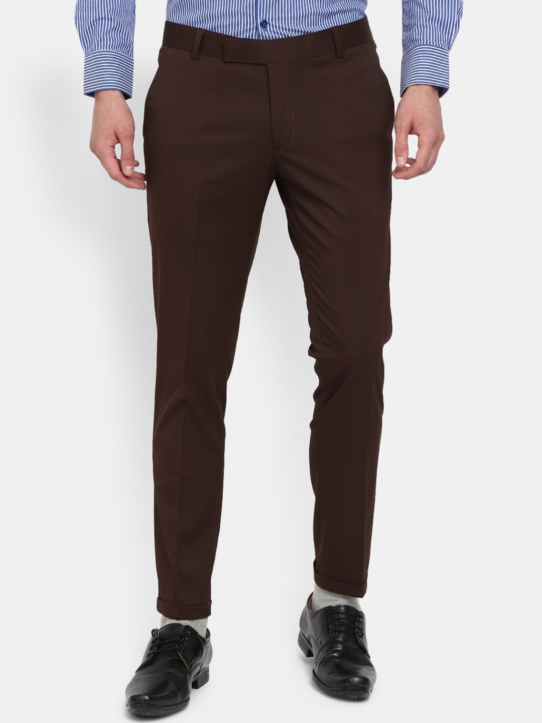 

V-Mart Men Brown Easy Wash Trousers