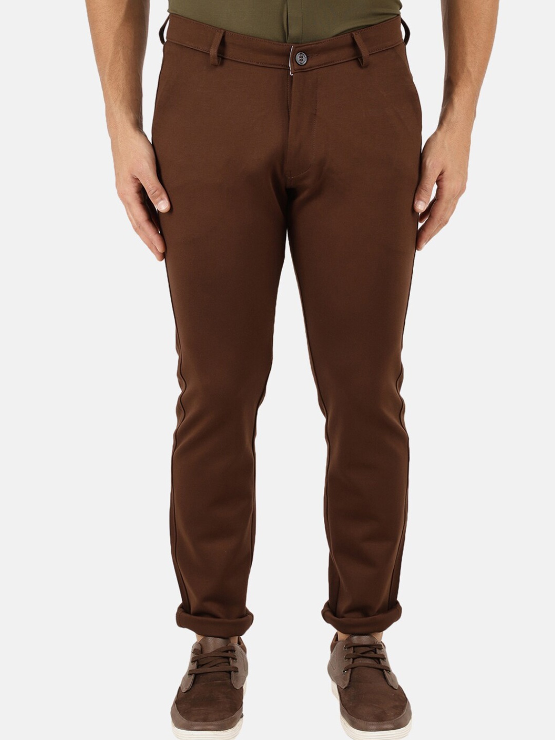 

V-Mart Men Brown Easy Wash Chinos Trousers