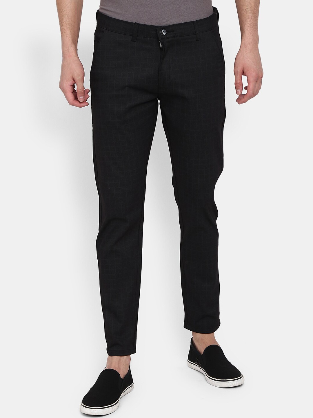 

V-Mart Men Black Easy Wash Chinos Trousers