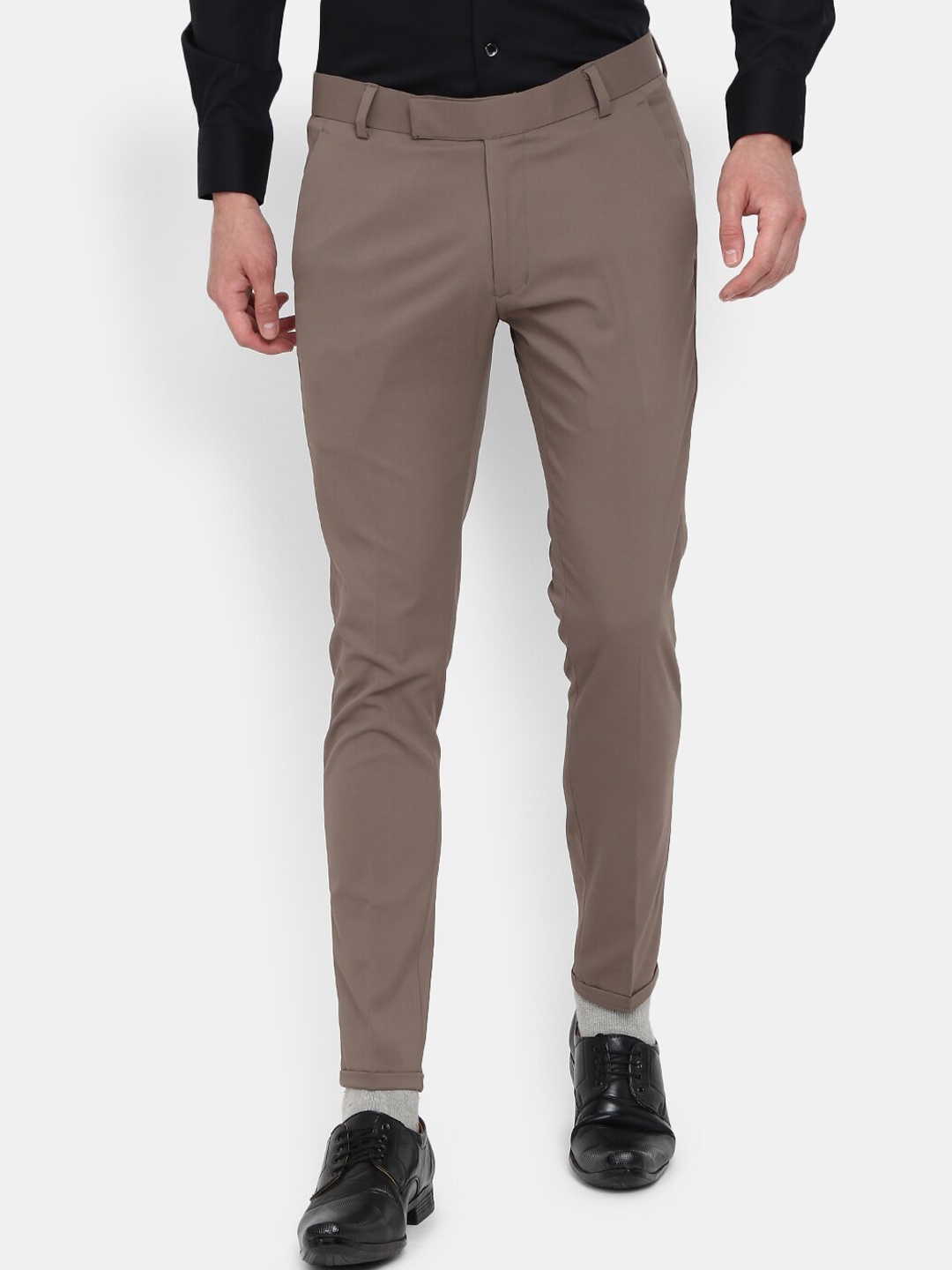 

J White by Vmart Men Brown Easy Wash Trousers