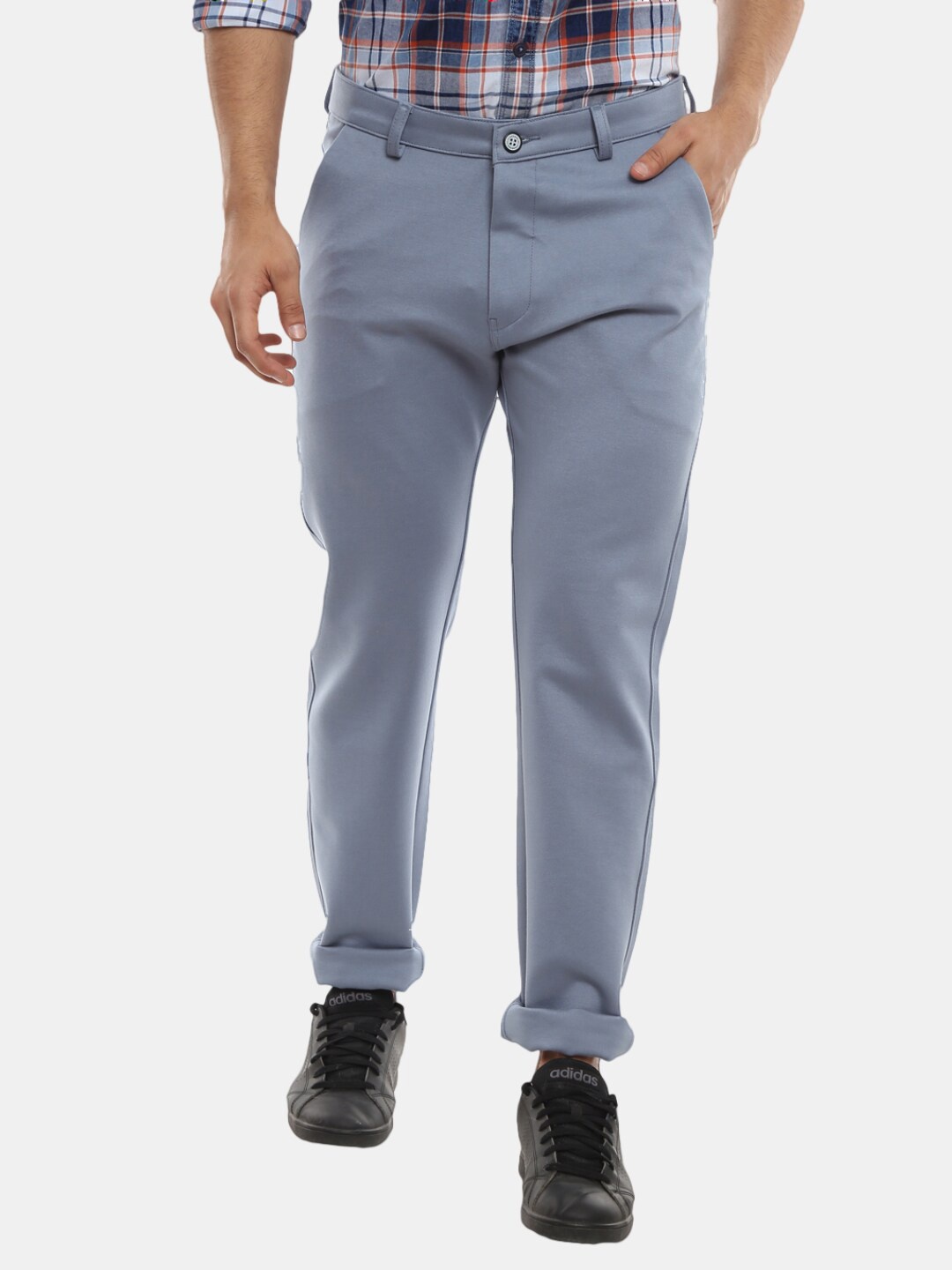 

V-Mart Men Blue Easy Wash Trousers