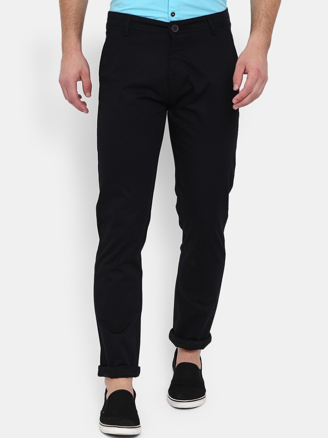 

V-Mart Men Navy Blue Easy Wash Chinos Trousers
