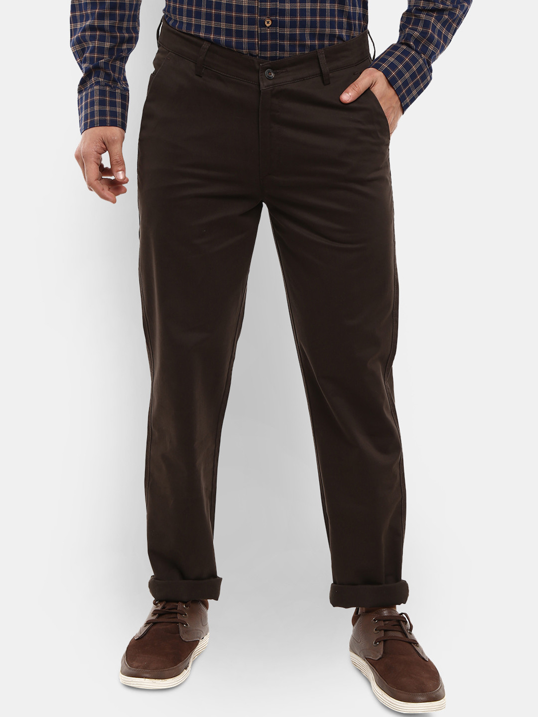 

V-Mart Men Brown Easy Wash Chinos Trousers