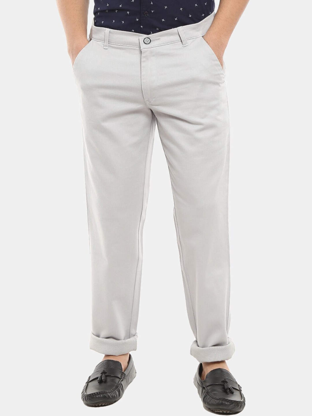 

V-Mart Men Grey Easy Wash Chinos Trousers