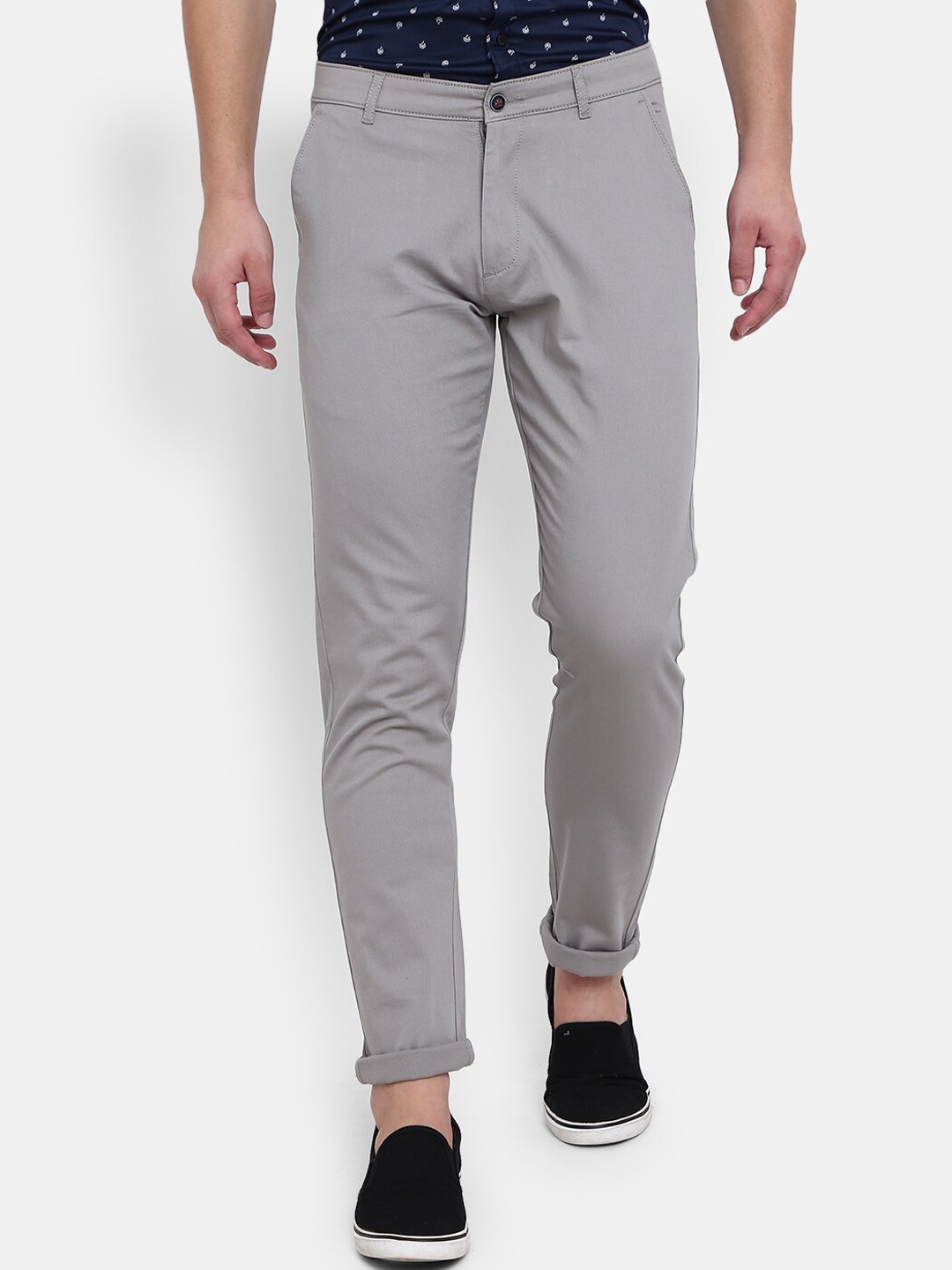 

V-Mart Men Grey Easy Wash Chinos Trousers