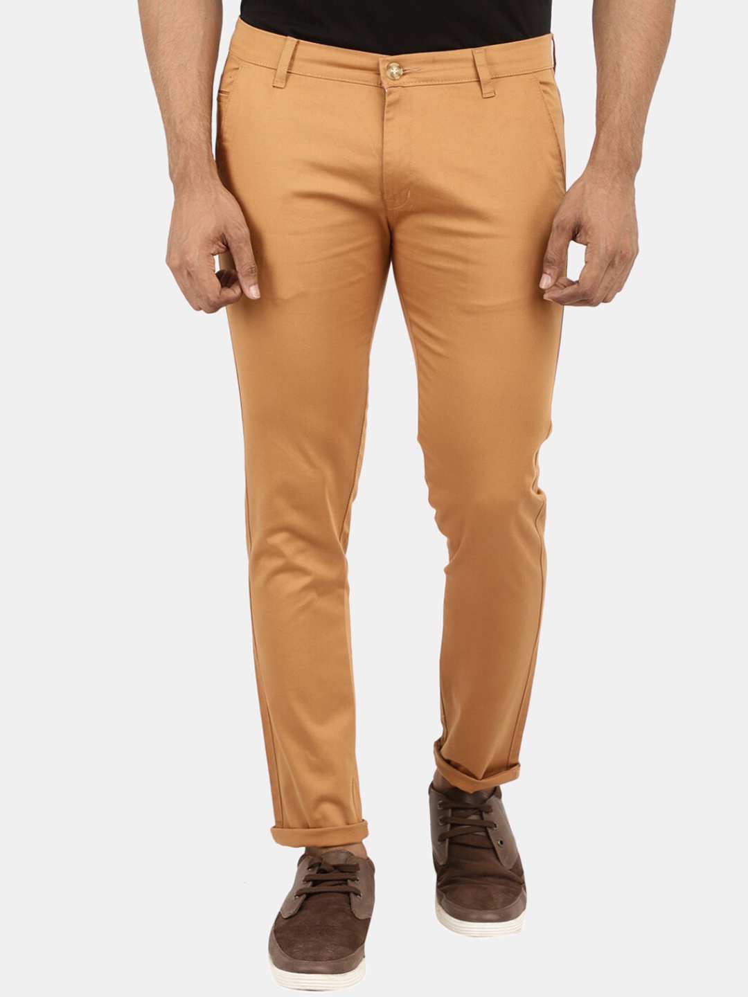 

V-Mart Men Brown Easy Wash Chinos Trousers