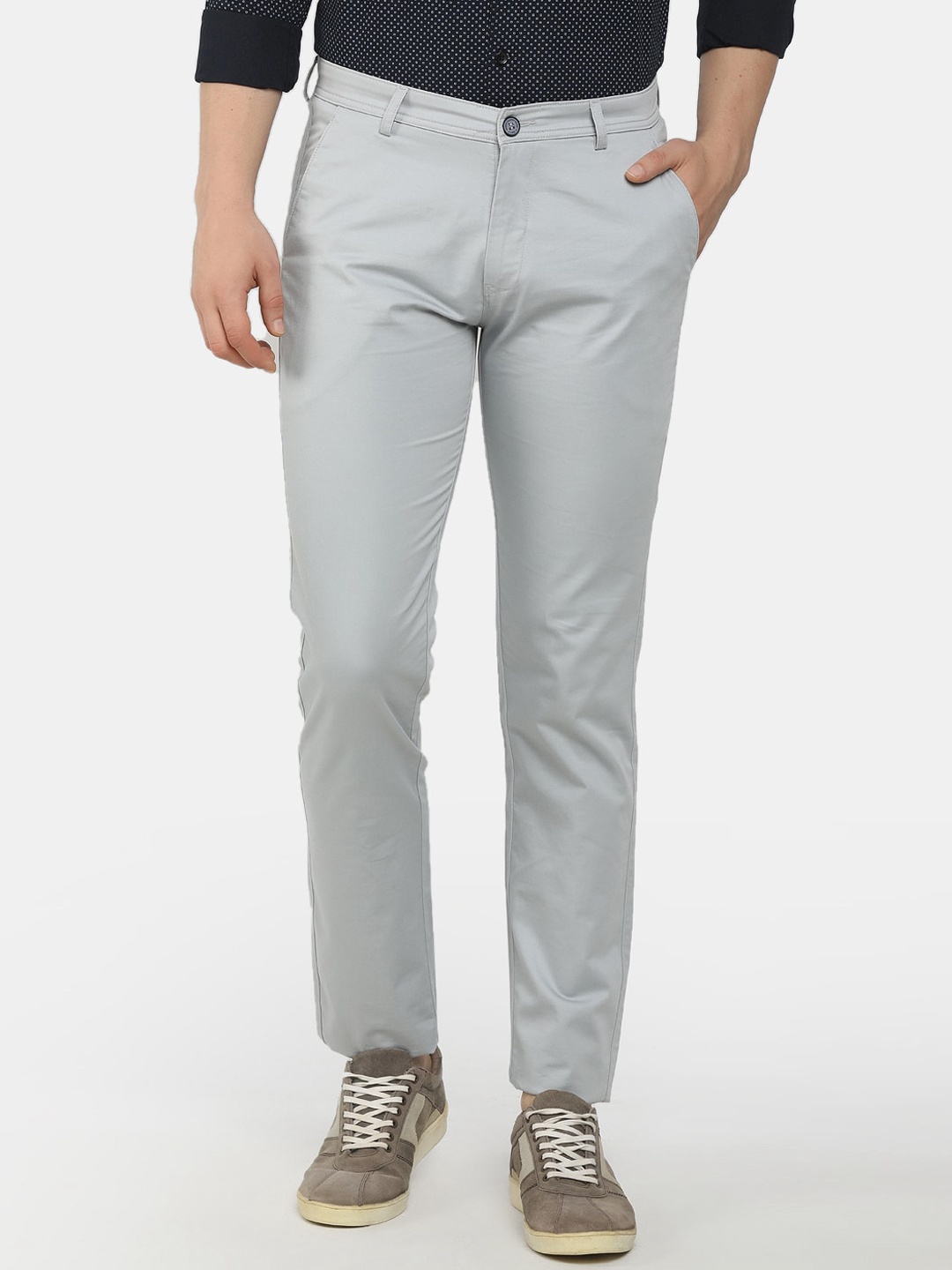 

V-Mart Men Grey Easy Wash Trousers