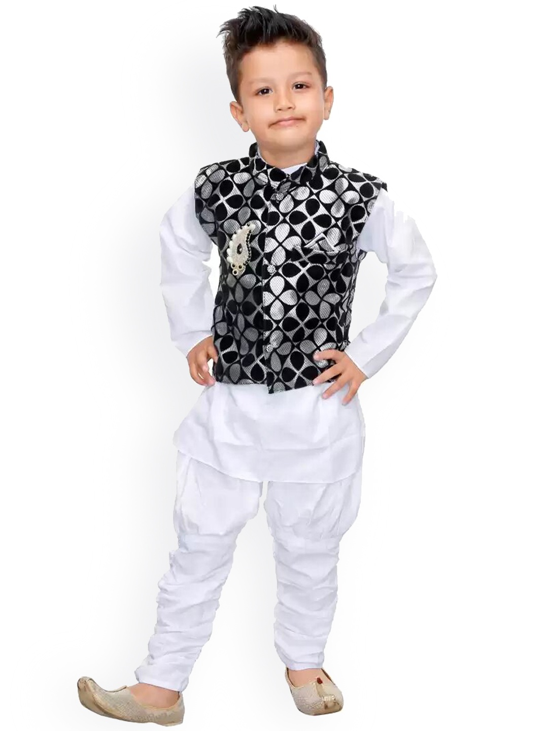 

DIGIMART Boys Multi Clothing Set, White