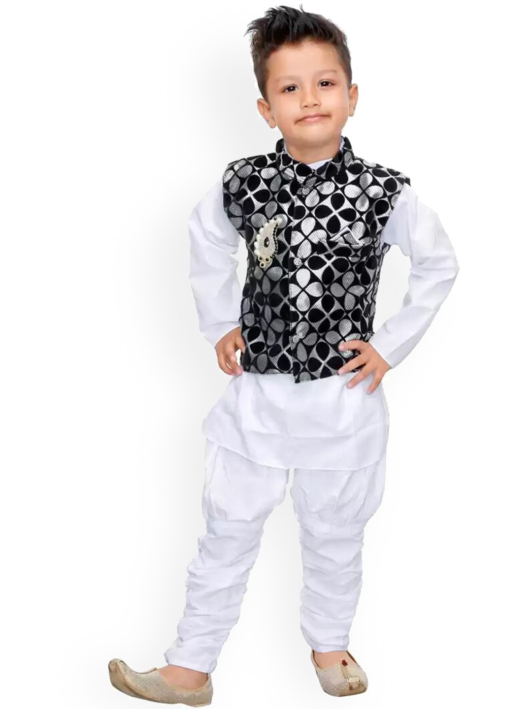 

DIGIMART Boys Multi Clothing Set, White