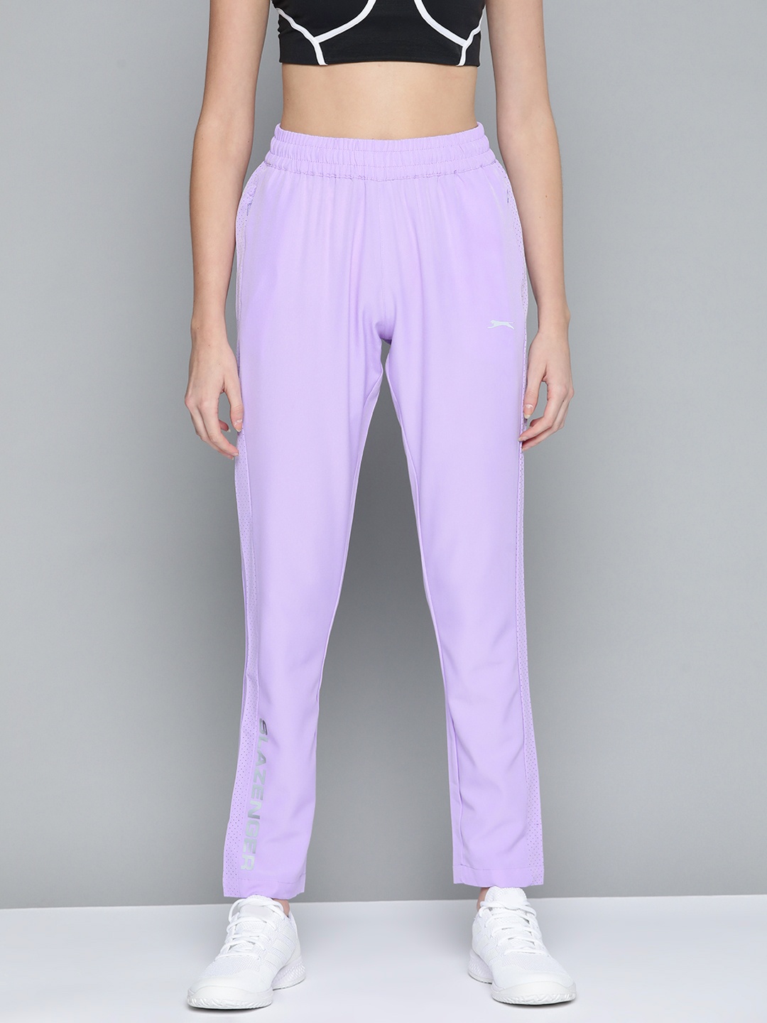 

Slazenger Women Lavender Brand Logo Printed Running Track Pants