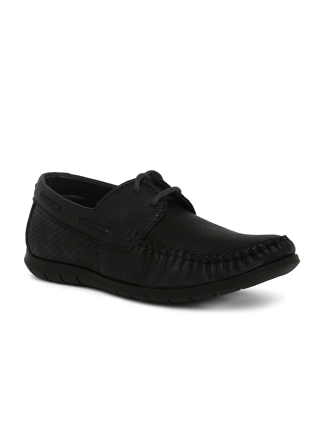 

Buckaroo Men Navy Blue Solid Vegan Leather Derbys
