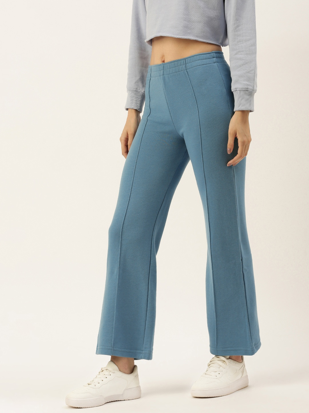 

FOREVER 21 Women Blue Bootcut Trousers