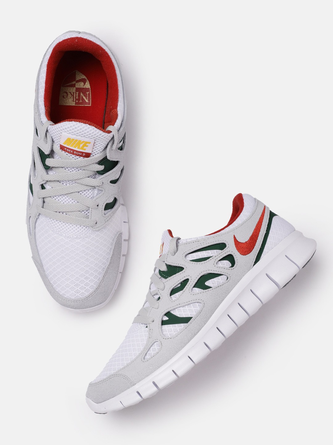 

Nike Men White FREE RUN 2 Sneakers