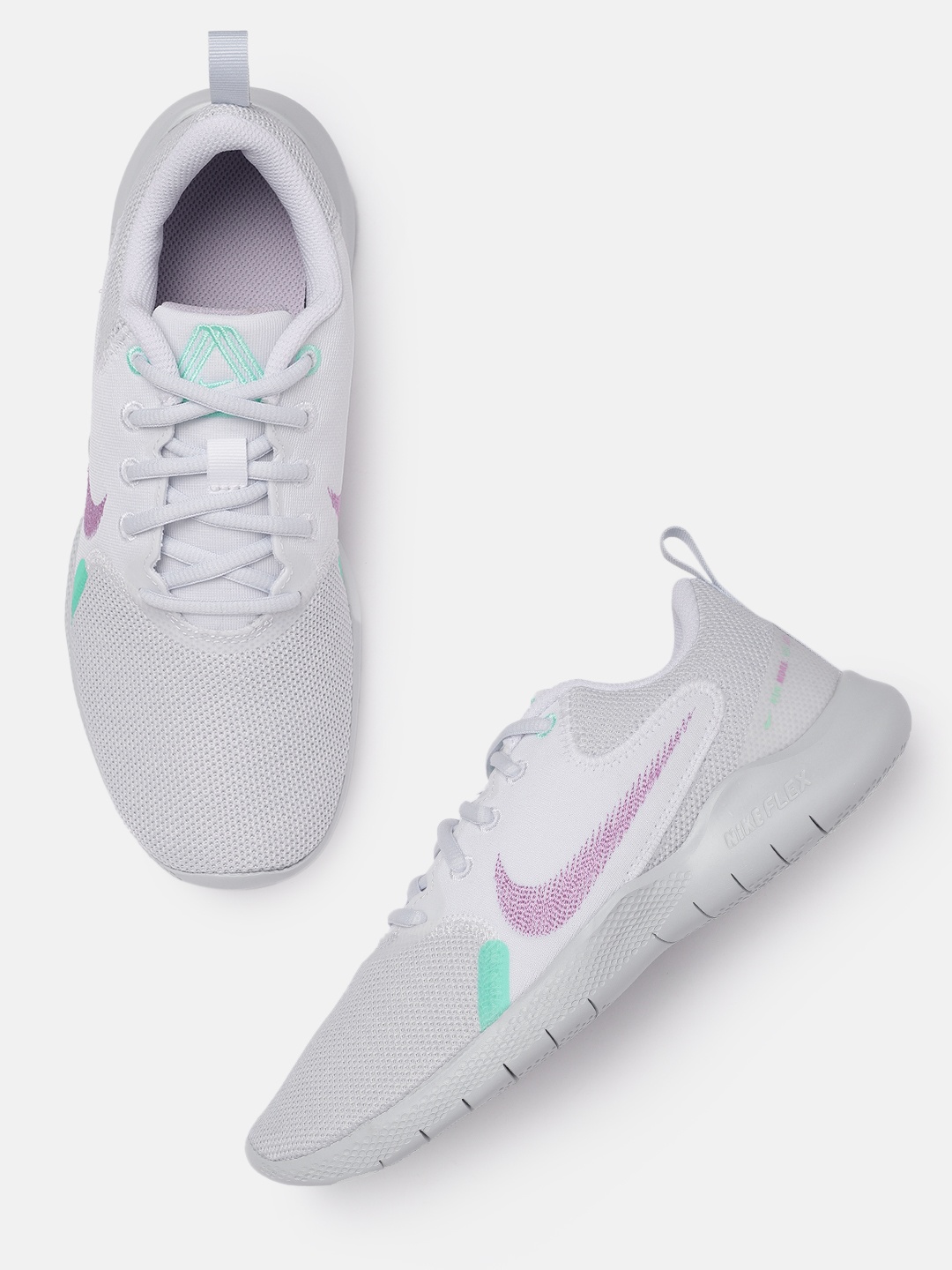 

Nike Women White Flex Experience Run 10 Running Shoes
