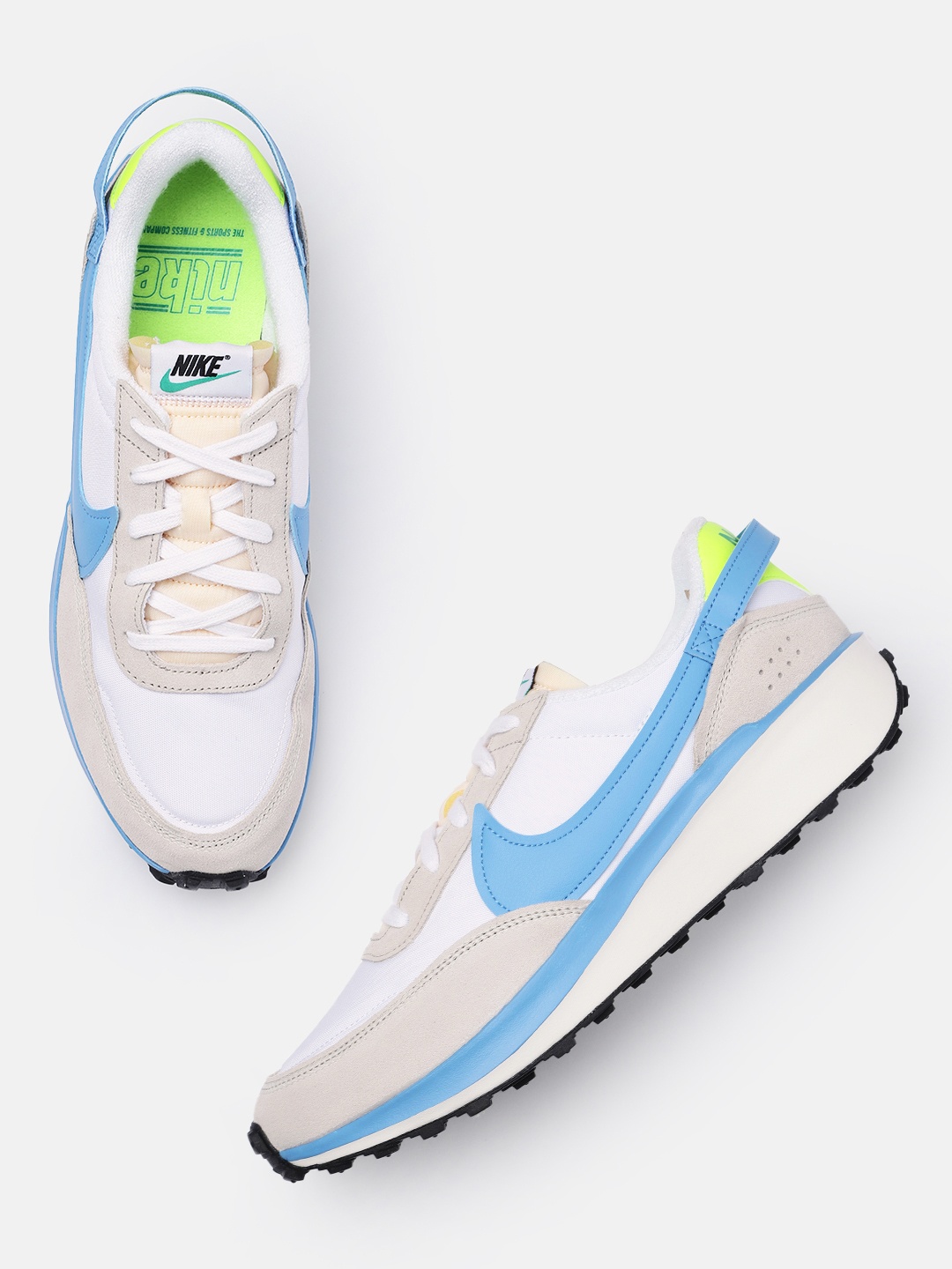 

Nike Men White Solid Leather Sneakers
