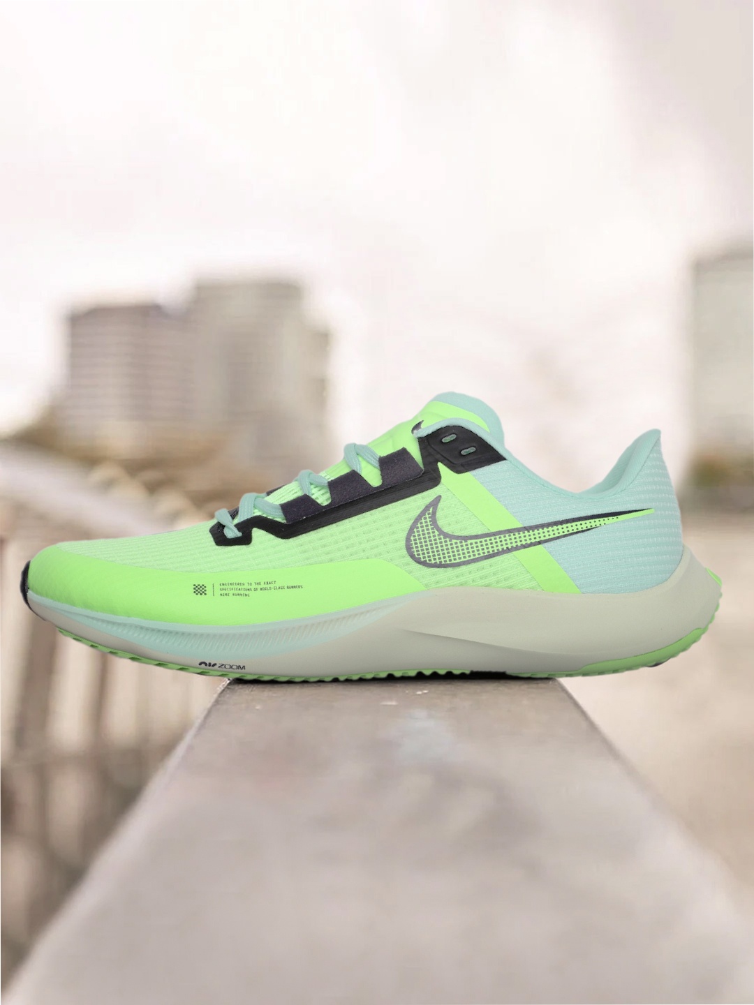 

Nike Men Green Air Zoom Rival Running Shoes