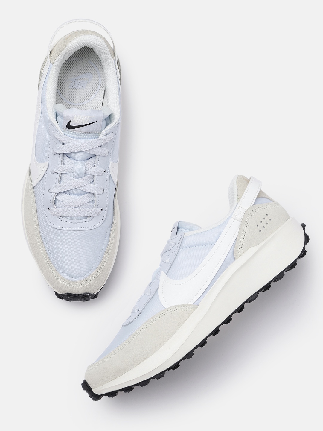

Nike Women Grey & Blue Waffle Debut Leather Sneakers