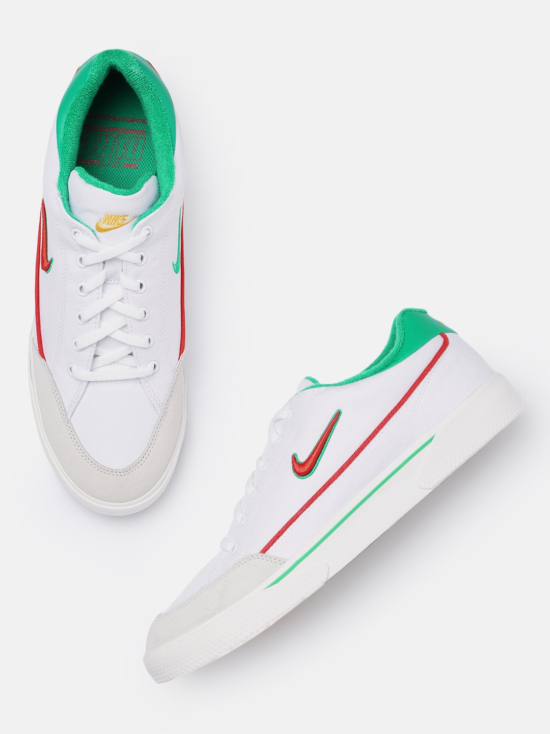 

Nike Men White Solid Sneakers