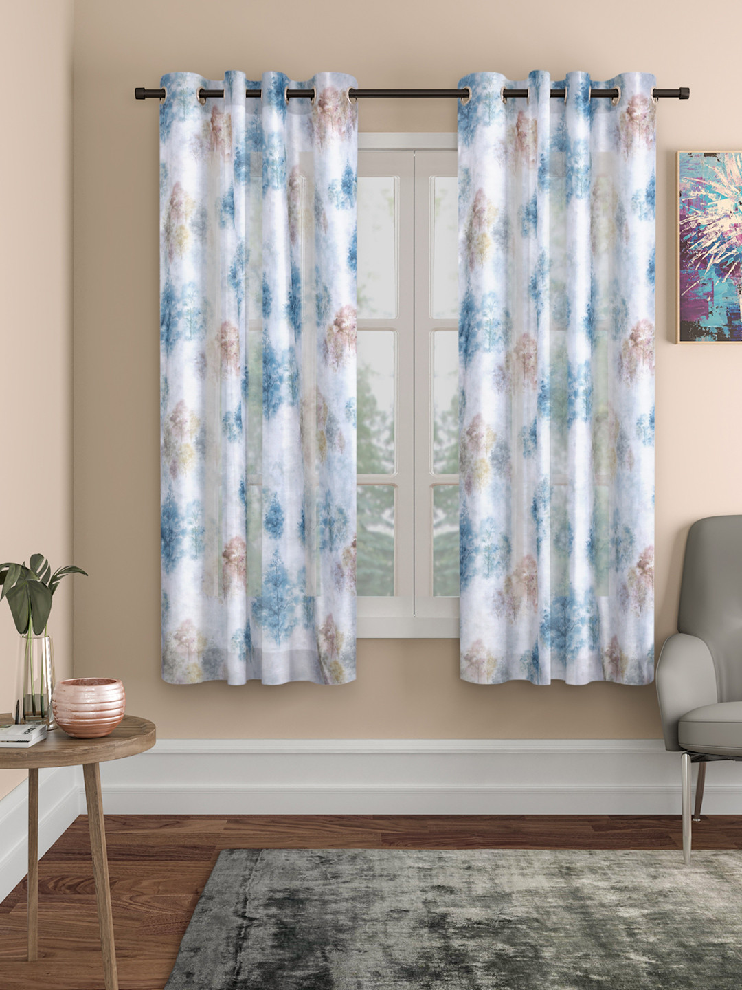 

ROSARA HOME Unisex Blue Curtains and Sheers