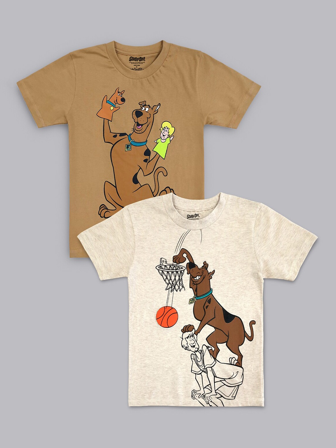 

Kids Ville Set Of 2 Scooby Doo Printed Tshirt For Kids Boys, Multi