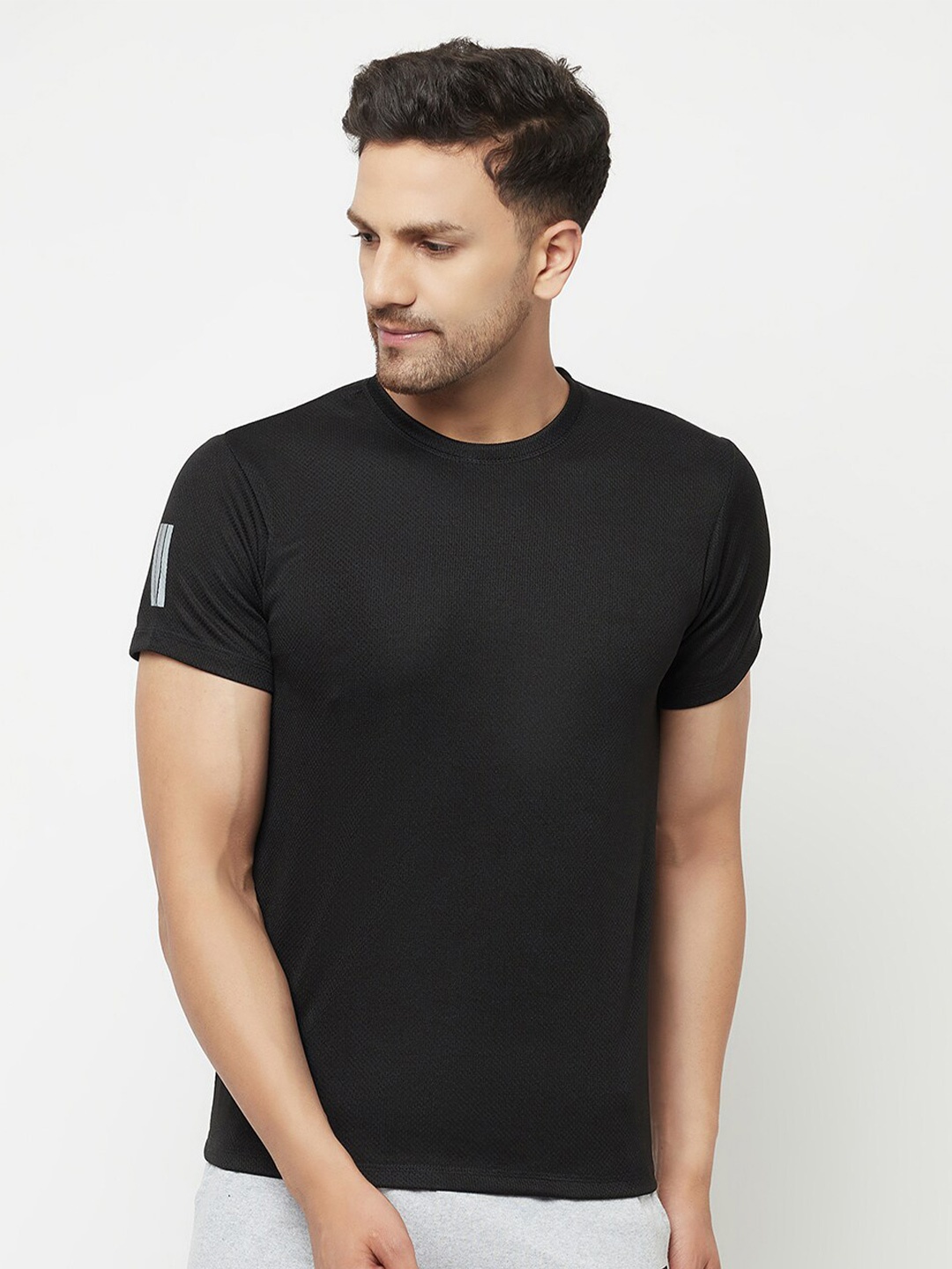 

ELEGANCE Men Black & tap shoe T-shirt
