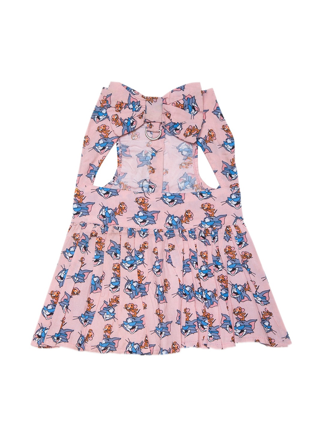 

Lulala Pink Self-Design Cotton Dog Dresses