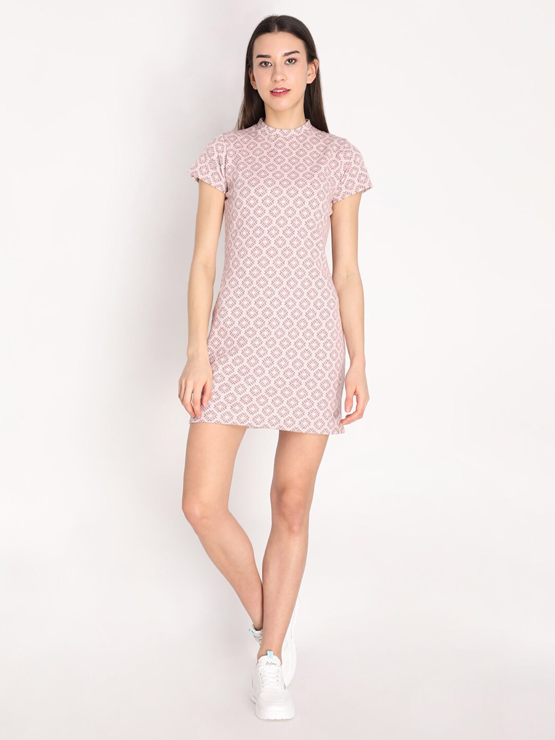 

HANG N HOLD Pink & mauve morn A-Line Mini Dress