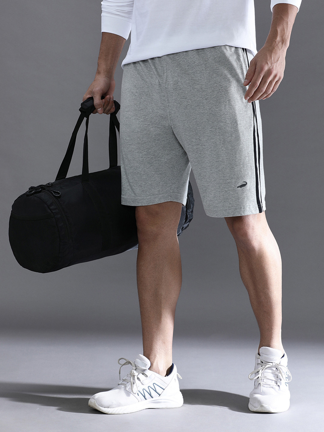 

Crocodile Men Grey Sports Shorts