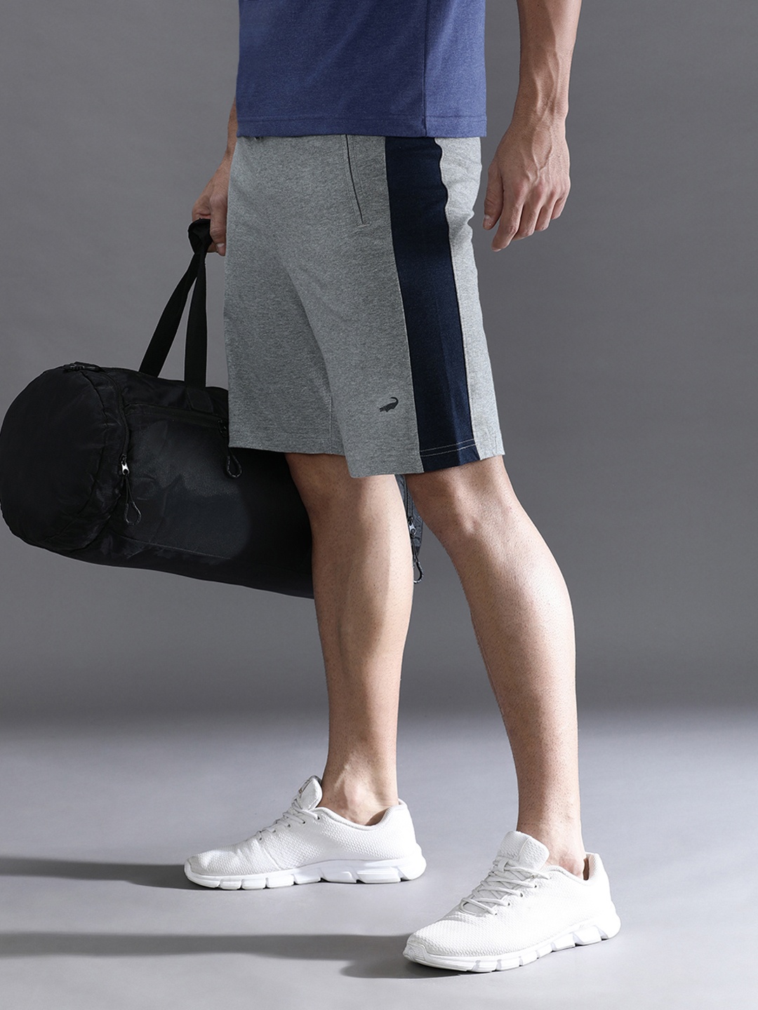 

Crocodile Men Grey Sports Shorts