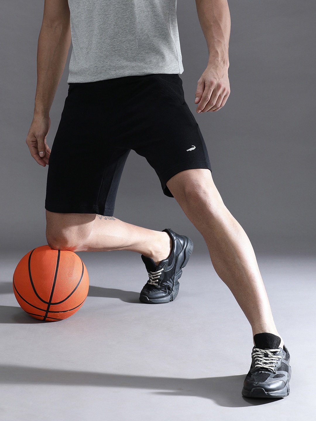 

Crocodile Men Black Sports Shorts