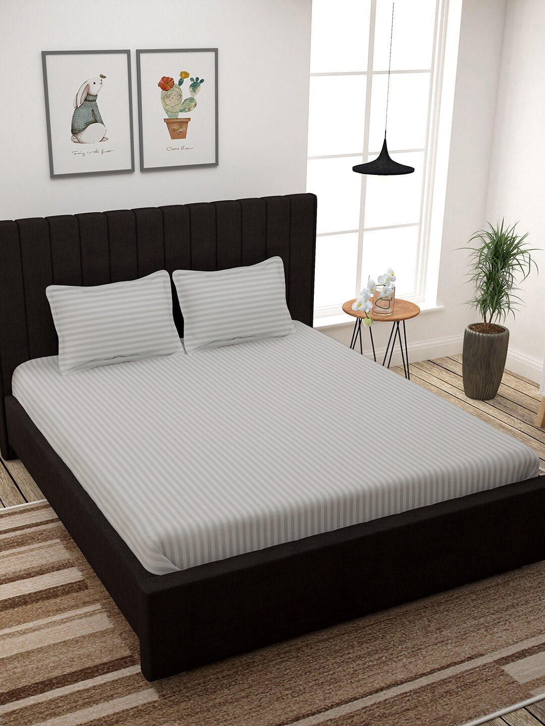 

Ariana Unisex Grey Bedsheets