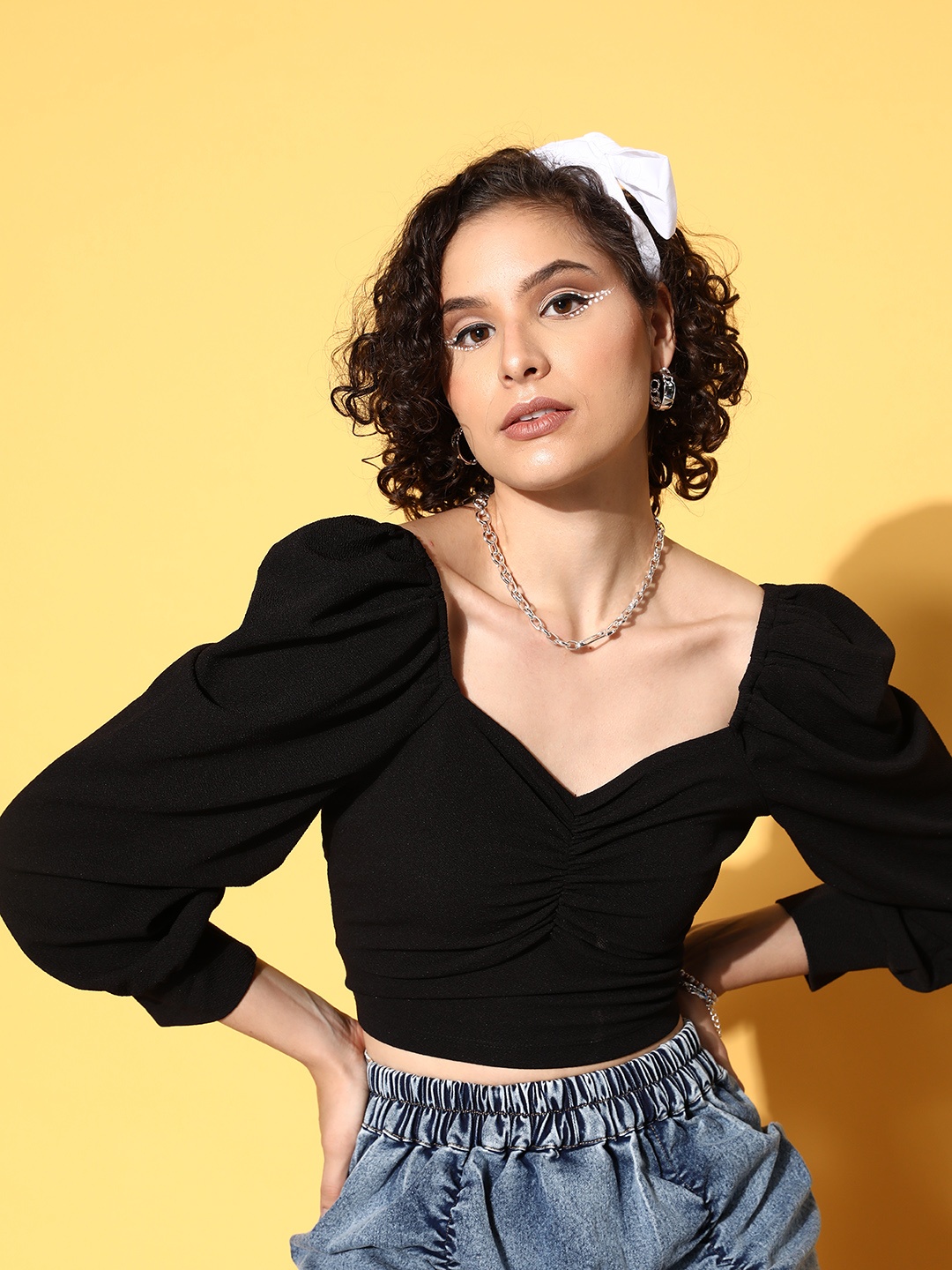 

plusS Stunning Black Solid Volume Play Top
