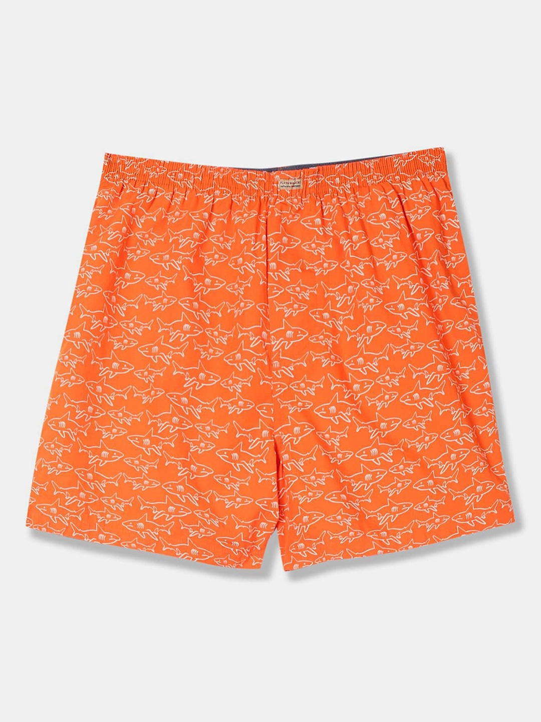 

Flying Machine Men Orange & White Printed Cotton Boxers