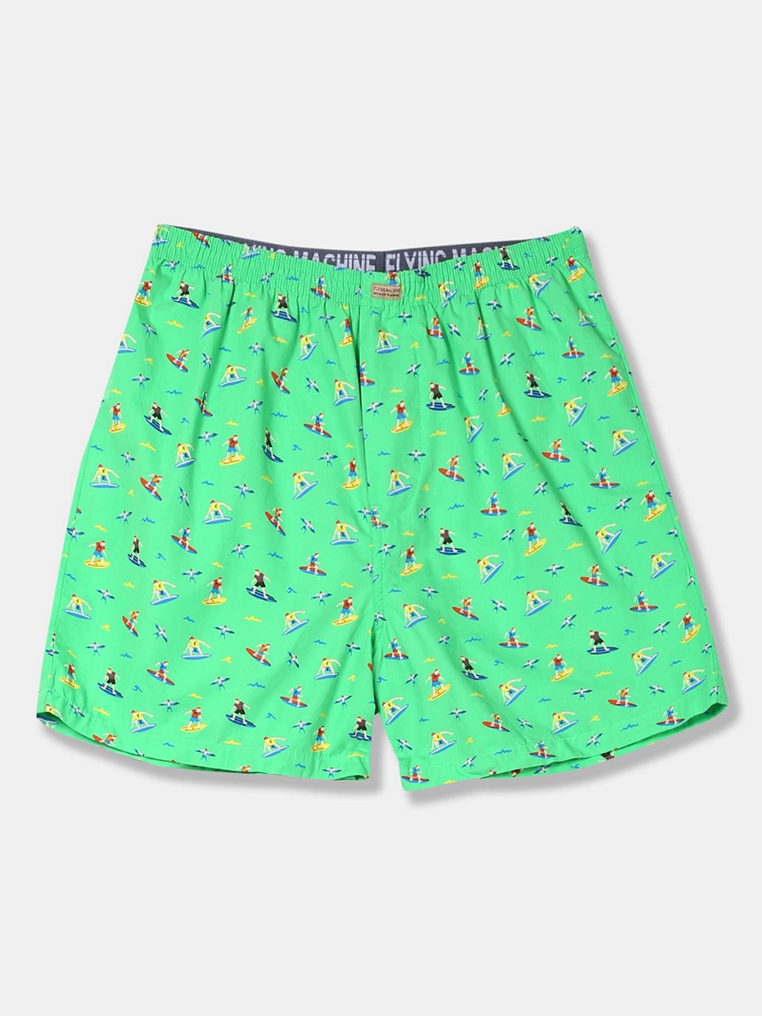 

Flying Machine Men Green Printed Pure Cotton Boxers FMAM8093