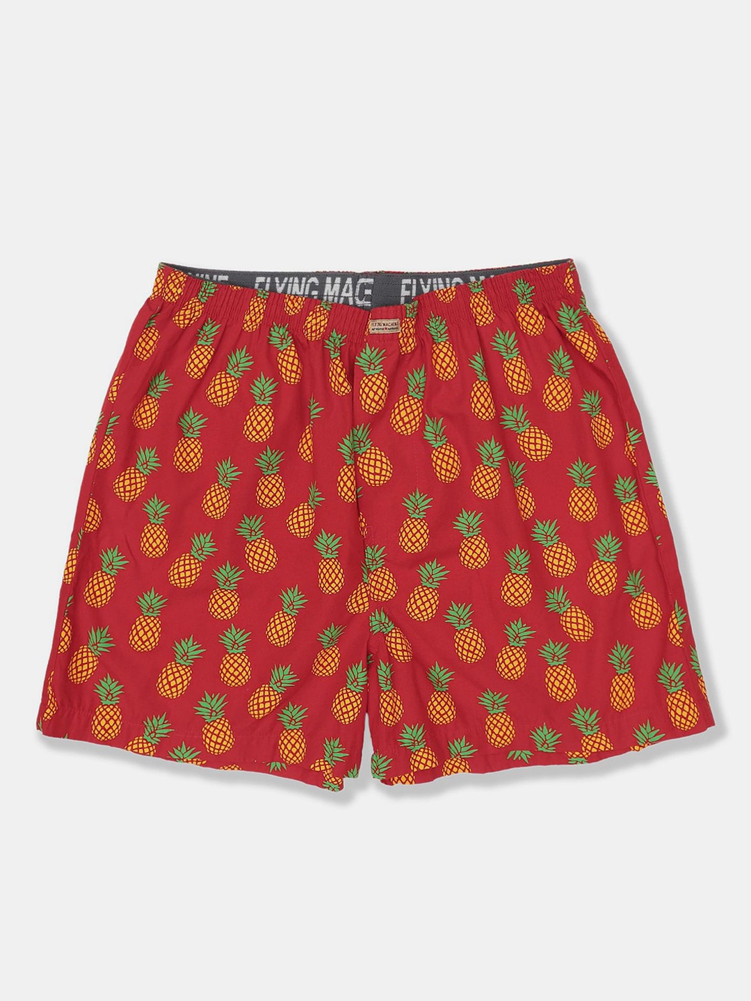 

Flying Machine Men Red & Yellow Printed Pure Cotton Boxers FMAM8109