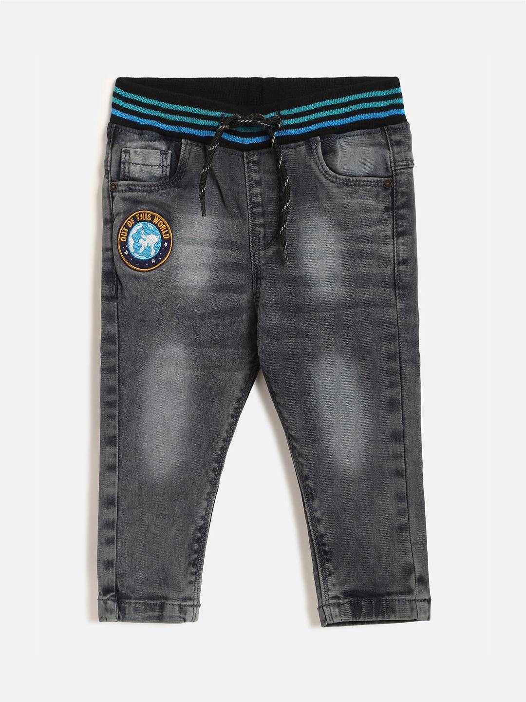

R&B Boys Black Faded Trousers