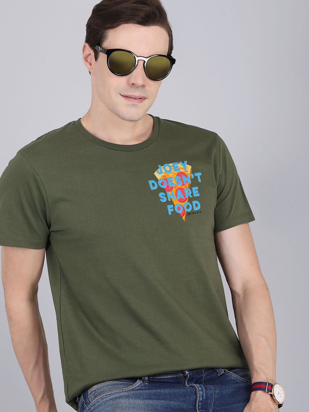 

Free Authority Men Green Printed Pure Cotton T-shirts