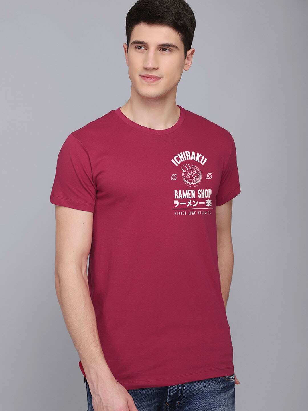

Free Authority Men Red Printed Pure Cotton T-shirts