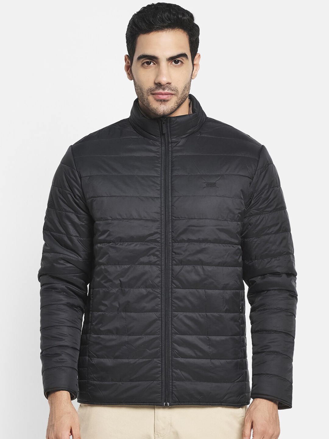 

METTLE Men Black Padded Jacket