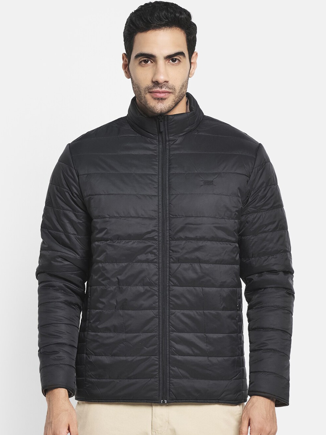 

METTLE Men Black Padded Jacket