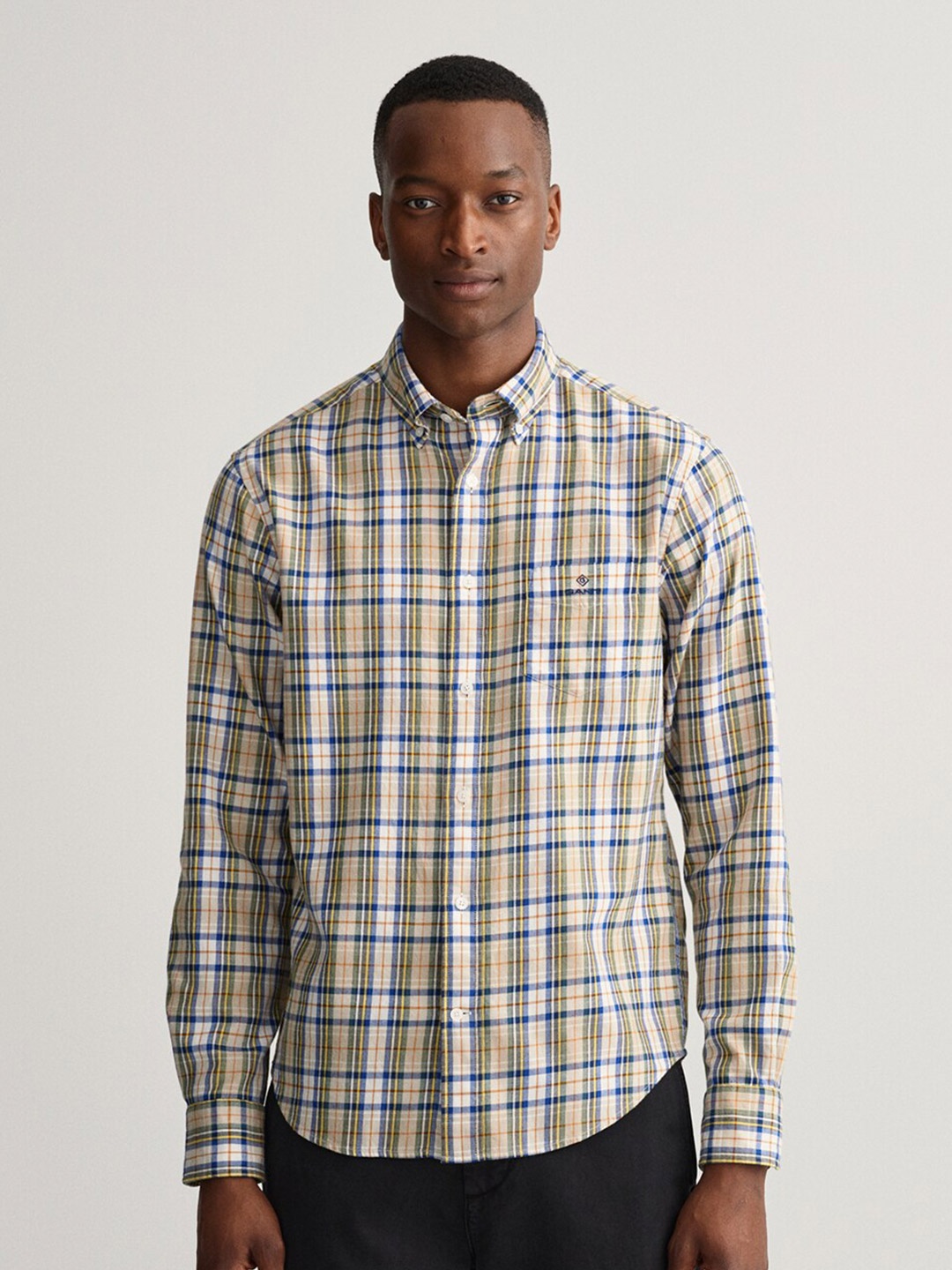 

GANT Men Brown Classic Checked Casual Shirt